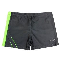 Шорты купальные для мальчика 25003 Темно-серый с салатовым