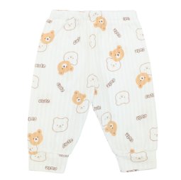 Штанишки детские интерлок жаккард 714-893 Молочный Мордочки мишек