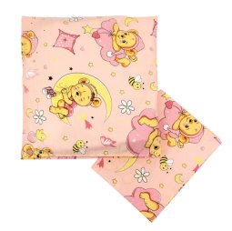 Комплект постільної білизни дитячий ситець 901-283 Персиковий Ведмежа 