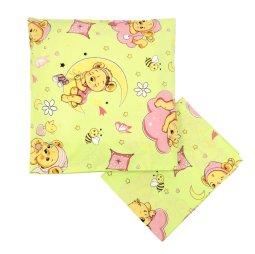 Комплект постільної білизни дитячий ситець 901-283 Салатовий Ведмежа 