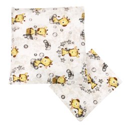 Комплект постільної білизни дитячий ситець 901-283 Сірий Жирафи 