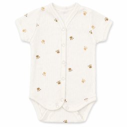 Боди детский интерлок рапорт 615-793 Молочный Лапки