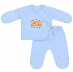 Комплект для хлопчика муслін 6308-862 Блакитний Croissant Club 