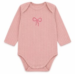 Боди для девочки интерлок жаккард 6220-892 Пыльная роза Бантик