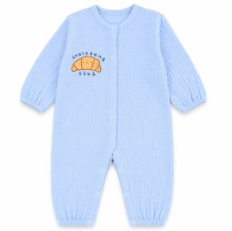 Ромпер для мальчика муслин 7263-862 Голубой Croissant Club