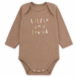 Боди детский интерлок жаккард 6220-892 Коричневий Little and loved