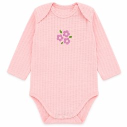 Боди для девочки интерлок жаккард 6220-892 Розовый Цветочки