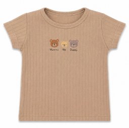 Футболка детская интерлок 2308-792 Коричневый Мордочки мишек