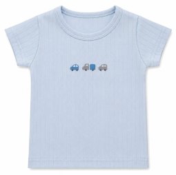 Футболка для мальчика интерлок 2308-792 Голубой Машинки