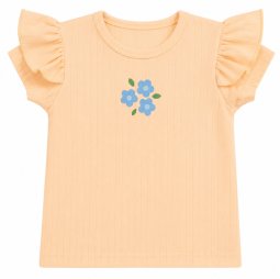 Футболка для девочки интерлок 2307-792 Желтый Цветочки