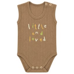 Боді-майка дитяча інтерлок жакард 6136-892 Коричневий Little and loved 