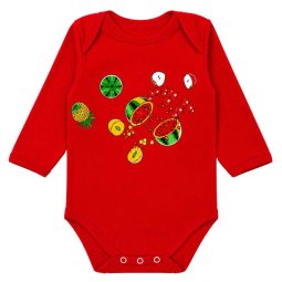 Боди детский кулир 6220-022 Красный Фрукты