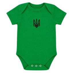 Боди детский кулир 6113-022 Зеленый Тризуб