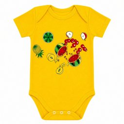 Боди детский кулир 6113-022 Желтый Фрукты