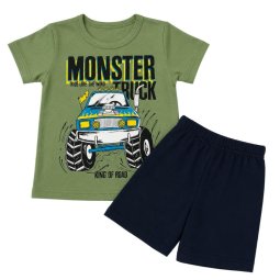 Комплект для хлопчика стрейч-кулір 2210-452 Оливковий Monster Truck 