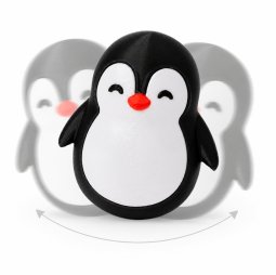 Игрушка неваляшка 3D 2025-080 Черный Пингвин