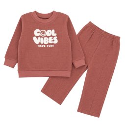 Костюм дитячий інтерлок-вафелька 7274-812 Теракотовий Cool vibes