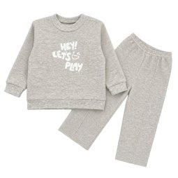 Костюм дитячий інтерлок-вафелька 7274-812 Світло-сірий Let`s play 