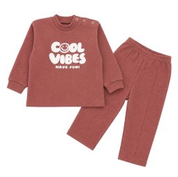 Костюм дитячий інтерлок-вафелька 7273-812 Теракотовий Cool vibes 