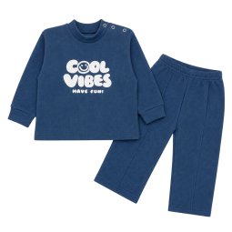 Костюм для хлопчика інтерлок-вафелька 7273-812 Індіго Cool vibes 