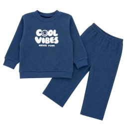 Костюм для мальчика интерлок-вафелька 7274-812 Индиго Cool vibes