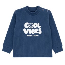 Водолазка для хлопчика інтерлок-вафелька 409-812 Індіго Cool vibes 