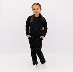 Костюм для дівчинки двонитка 4336-366 Чорний