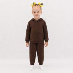 Костюм для дівчинки двонитка 7211-366 Шоколадний 