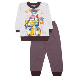 Пижама для мальчика Модель 349-082 Коричневая Поли Робокар