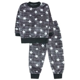 Пижама для мальчика Модель 329-573 Темно-серая Звезды