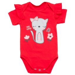 Боди для девочки Модель 6256-452 Светло-розовое Кошечка