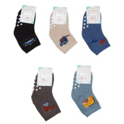 Детские махровые термоноски Модель С004 Машинки