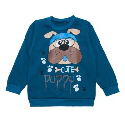 Джемпер для мальчика начес 4264-042 Темно-бирюзовый Puppy