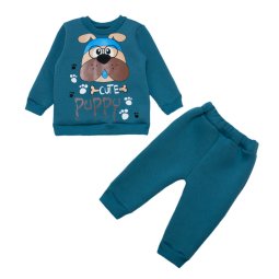 Костюм для хлопчика троьхнитка начіс 7225-352 Темно-бірюзовий Puppy 