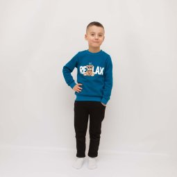 Джемпер дитячий начіс 4234-042 Темно-бірюзовий RELAX