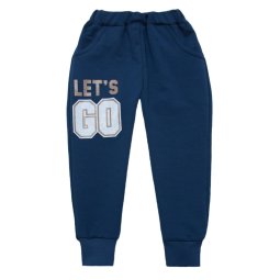Штани спортивні дитячі Джогери двонитка 4258-362 Індиго LET'S GO 