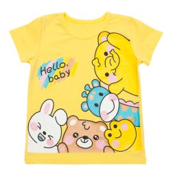 Футболка дитяча стрейч-кулір 2255-452 Жовтий Hello baby 
