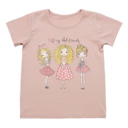 Футболка для девочки стрейч-кулир 2255-452 Бежевый Девочки