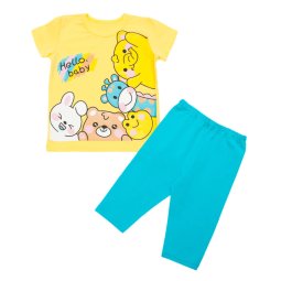 Комплект для девочки стрейч-кулир 2264-452 Желтый Hello baby