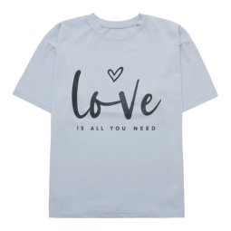 Футболка oversize для дівчинки Модель 2325-452 Сірий Love 