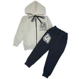 Спортивный костюм детский двухнитка 4286-362 Светло-серый LA