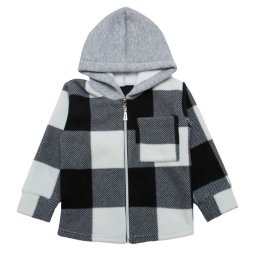 Рубашка на молнии для мальчика флис 4302-524 Черный