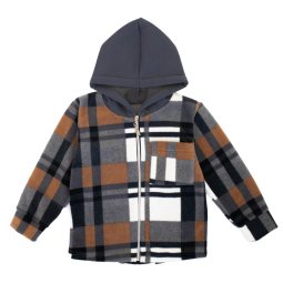 Сорочка на блискавці дитяча фліс 4302-524 Коричневий