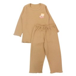 Комплект для девочки интерлок 380-792 Бежевый Котик