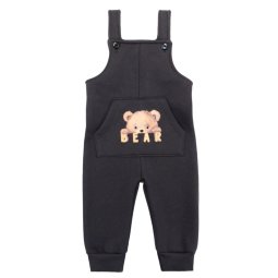 Комбинезон для мальчика трехнитка начес 7204-352 Темно-серый Bear
