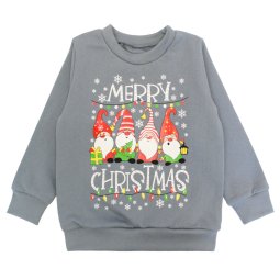 Джемпер детский начес 4234-042 Темно-серый Гномы