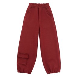 Брюки палаццо для девочки трехнитка начес 4320-352 Бордо