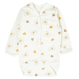 Боди детский начес 614-533 Молочный Сердечки