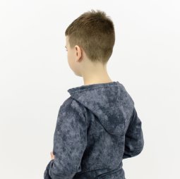 Худі для хлопчика двонитка 4327-365 Темно-сірий Arizona 