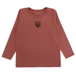Реглан для дівчинки стрейч-кулір 4199-452 Теракотовий Герб 